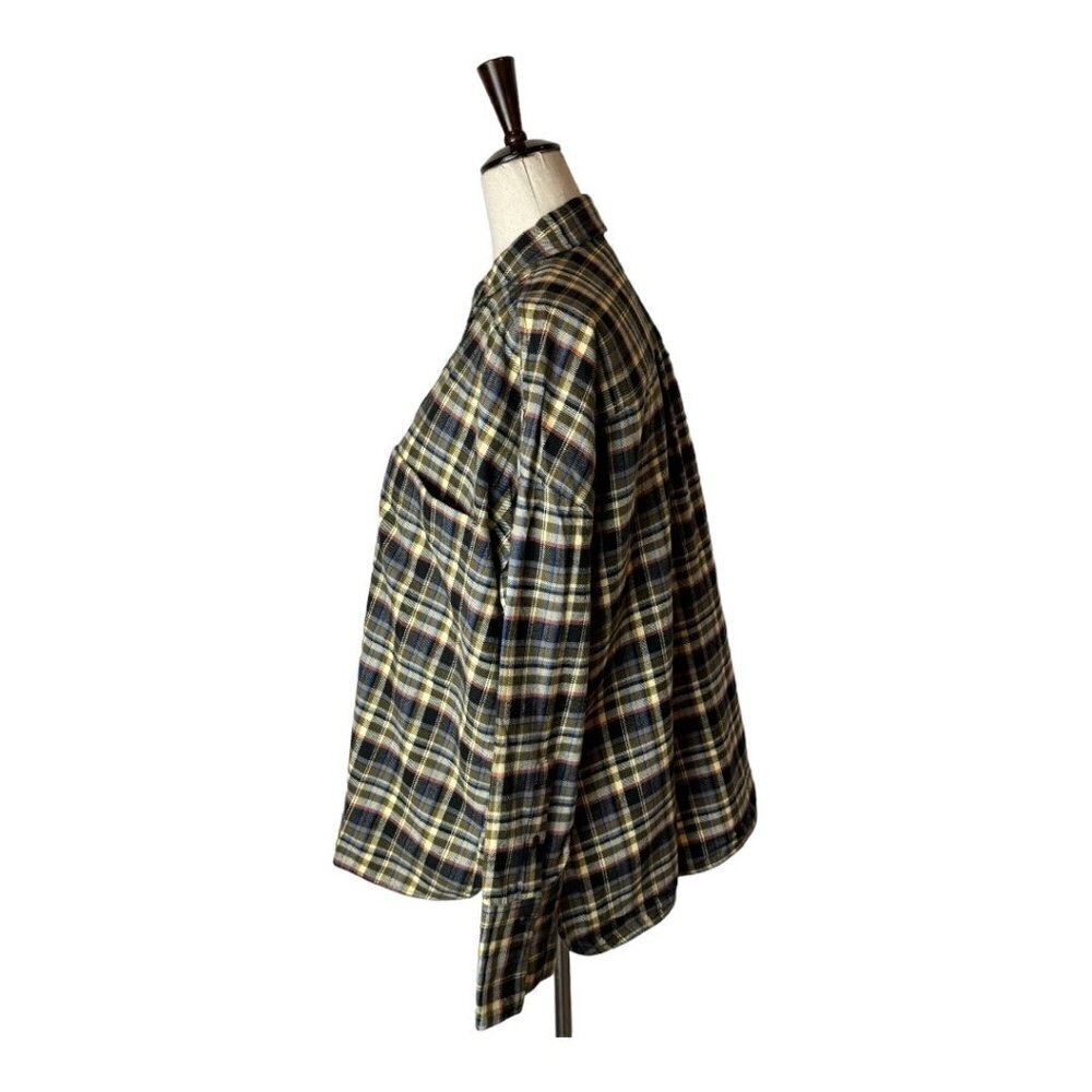 Everlane Brown Multi Plaid Collared Button Down T… - image 6